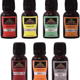 Set of 7 tasteful aroma diffuser oil 15ml each - Rose , Lemongrass , Jasmine , Sandalwood , Applecinnamon , Mogra , Musk Aroma Oil-image-21