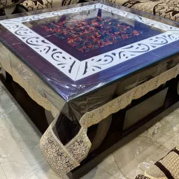 Solid, Self Design 4 Seater Table Cover-10