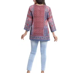 keshubaba Geometric Printed Pure Crepe Kurti image 2