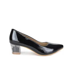 SAPATOS Pointed Toe Closed Back Block Pumps image 5