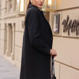 BIGDART Solid Single-Breasted Overcoat image 5