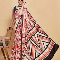 Sangria Striped Satin Saree-image-97