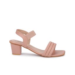 Shezone Peach-Coloured Block Heels image 3