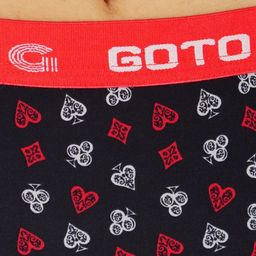GOTO Printed Hipster Briefs Nylon Print Outer elastic hipister red image 4