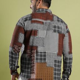 Instafab Plus Plus Size Classic Opaque Checked Casual Shirt image 4
