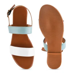 Try Me Colourblocked Open Toe Flats image 5