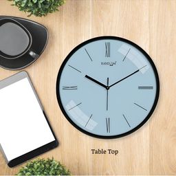 RANDOM Grey & Black Round Contemporary Wall Clock image 3