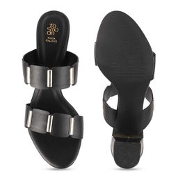 Tresmode Textured Open Toe Block Heels image 4