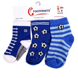 FOOTPRINTS Kids Pack Of 6 Multicoloured Striped Ankle-Length Socks image 3