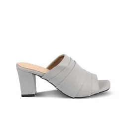 Tresmode Textured Open Toe Block Heel Mules image 5