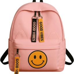 Small 12 L Backpack GIRLS SCHOOL BAG | GIRLS COLLEGE BAG ] LIGHT PINK BAG| BAGSPACK-image-4
