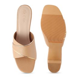 Tresmode Textured Open Toe Block Heels image 3