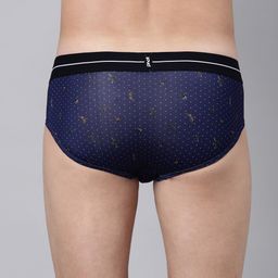 pivot Men Mid-Rise Polka Dots Printed Basic Briefs image 5