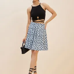 Antheaa Abstract Printed Flared Skirt image 2