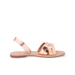 WZAYA Cross Straps Open Toe Flats With Baclstrap image 4