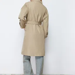 Trendyol Notched Lapel Collar Regular Fit Front-Open Longline Overcoat image 2
