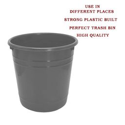 Kuber Industries Grey Set Of 2 Portable Open Dustbins 5 L Each image 2