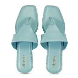 Chere Triangle Design Open Toe Flats image 2