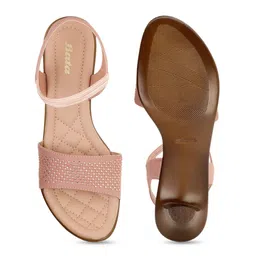 Bata Textured Open Toe Backstrap Block Heels image 5