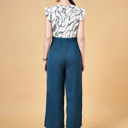Annabelle by Pantaloons Abstract Printed Flutter Sleeve Basic Jumpsuit image 4