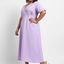 Instafab Plus Self Designed Midi Fit & Flare Dress image 4