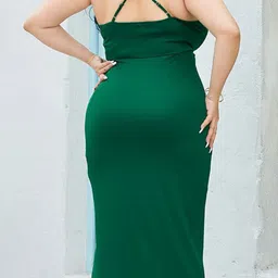 LULU & SKY Plus Size Shoulder Straps Fit & Flare Midi Dress image 4