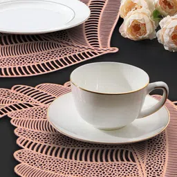 Dakshya Industries Copper-Toned 4-Pieces Rectangular Table Placemats image 5
