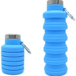 Silicone Sipper Bottle for Kids - Expandable Sipper Water Bottle for Hom - 550 ml-image-0