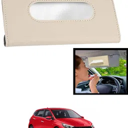 maties Universal Leatherite Rectangle Beige Tissue Box For Car/office/Home-145 Vehicle Tissue Dispenser-picture-18