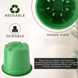 Kuber Industries 2-Pcs Red & Green Durable Planters image 4