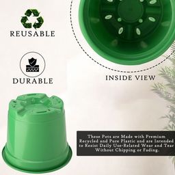 Kuber Industries Set Of 6 Red & Green Planter With Pot image 4
