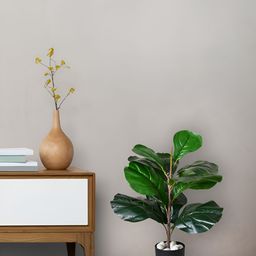 Blooming Floret Green Fiddle Artificial Plant With Pot image 4