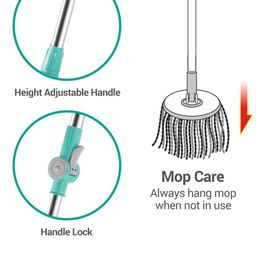 SPOTZERO by MILTON Royale & Elegant Spin Mop Spares Set Handle & Microfibers Refill & Head image 4