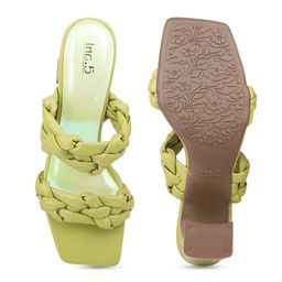 Inc 5 Braided Open Toe Block Heels image 2