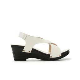 ICONICS Criss-Cross Strap Open Toe Platform Heels image 4