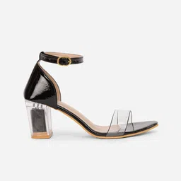 Retro Walk Open Toe Block Heels With Ankle Loop image 2