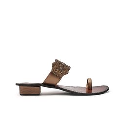 Picktoes Embellished Open One Toe Block Heels image 3