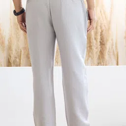 MR BUTTON Men Textured Trousers image 4