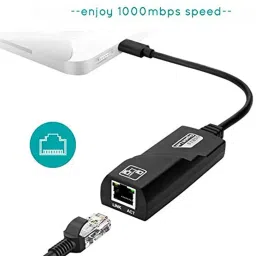 VRISH USB C to Ethernet Adapter RJ45 Type-C Gigabit Ethernet LAN Network Adapter Type C Gigabit RJ45 LAN Network Compatible with laptops desktops Mak-Book Lan Adapter image 4