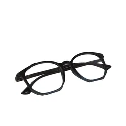 OPTIFY Unisex Clear Lens & Black Aviator Sunglasses with Anti Glare UV Protected Lens image 4