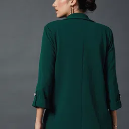 SASSAFRAS worklyf Self Design Notched Lapel Single-Breasted Blazers image 2