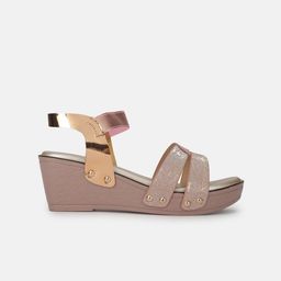 Marc Loire Embellished Open Toe Wedge Heels With Backstrap image 5