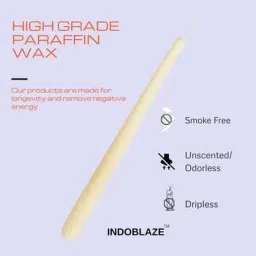 Unscented Ivory Taper Candles | Long Candles for Home Decor | Stick Candle-14
