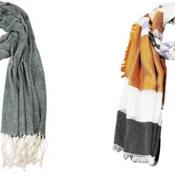 Striped Pure Cotton Men Multicolor Fancy Scarf-picture-17