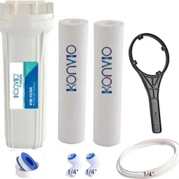 Konvio Neer Pre Filter for Water purifier for All RO Water Purifier, External Prefilter kit with 2 spun (Pre- Filter Kit) Solid Wire Connector-17