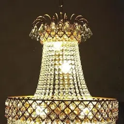 LED Crystal Golden 300mm Jhumar Light for Living Room Hall Room Bed etc. Chandelier Ceiling Lamp-12