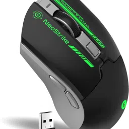 Frontech NeoStrike Dual Mode Wireless Gaming Rechargeable Mouse with 3200 DPI Wireless Ambidextrous Optical Gaming Mouse with Bluetooth-8