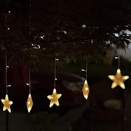 Desidiya White 16 Star 136 LED Curtain String Lights Fairy Lights image 4
