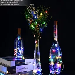 SKYFLY White 2 Pieces Rice Shape Bulb Cork String Lights image 4