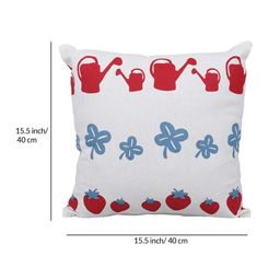 CDI White & Blue Set of 5 Square Cushion Covers image 2